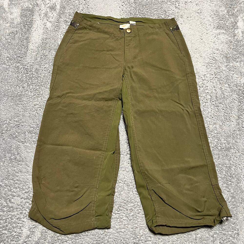 ZOIC Cycling MTB Capri Pants Womens Medium Green Linerless